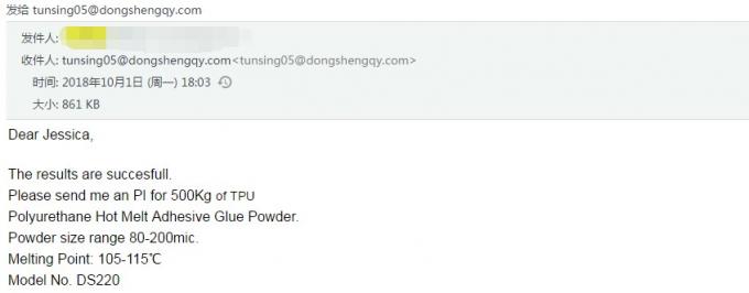 Pó adesivo de fusão a quente PA branco Pó de fusão a quente Efeito de ligação forte 2